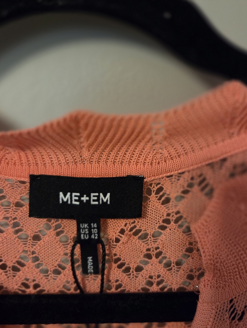 ME+EM Womens Pink Luxury Stich Knit Boho Maxi Dress. Sz 10 Beach Resortwear NWOT - Picture 11 of 12